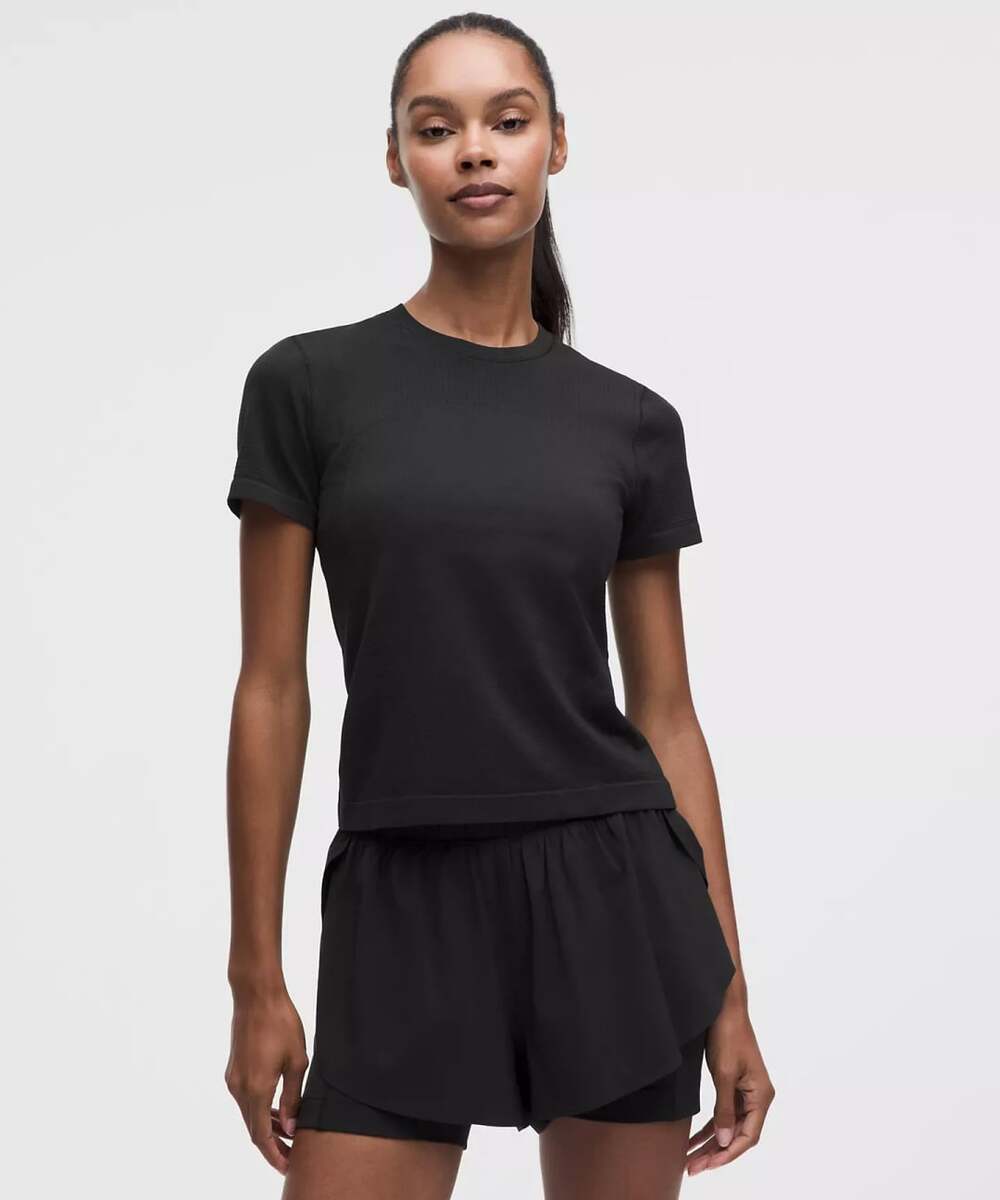 Lululemon Swiftly Tech Short Sleeve 2.0 Race Size 10 Black